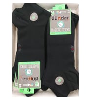 Dündar Erkek Bambu Plus Patik Diyabetik Çorap 5992 - 6 Adet  (Siyah)