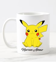 Kişiye Özel Pokemon Pikachu Kupa Bardak (Beyaz)