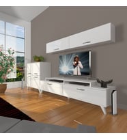 Decoraktiv Ekoflex 6y Slm Retro Tv Ünitesi Tv Sehpası (Beyaz)