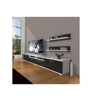 Decoraktiv Eko 220r Mdf Tv Ünitesi Tv Sehpası (Beyaz-Siyah)