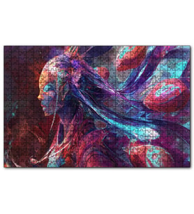 Cakapuzzle Renklerin Kızı Dijital Görsel  Puzzle Yapboz MDF (Ahşap) (1000 Parça)