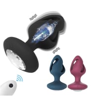 Carmine Wireless Kumandalı 10 Modlu Su Geçirmez Titreşimli  Vibratör Plug (Kırmızı)