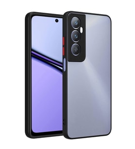 Realme C65 4G Kılıf Mat Yüzey Kamera Korumalı Silikon (Siyah)