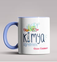 Kişiye Özel Kimya Öğretmeni Tasarım Siyah Renk Kupa Bardak 7 (Mavi)