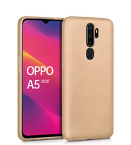 Microsonic Matte Silicone Oppo A5 2020 Kılıf (Gold)
