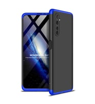 Realme 6 Kılıf Zore Ays Full Koruma Kılıf (Siyah-Mavi)