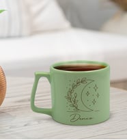 BK Gift Kişiye Özel İsimli Pastel Yeşil Middle Kupa Bardak, Arkadaşa Hediye, Ev Hediyesi, Doğum Günü Hediyesi, Ofis Hediyesi (Model 8)