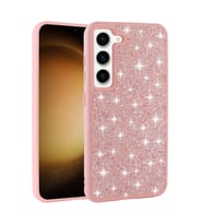 Vendas Samsung Galaxy S23 Kılıf Parlak Taşlı Tasarım Zore Pırlanta Kapak (Pembe)
