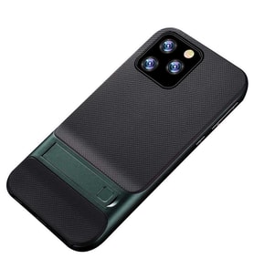 iPhone 11 Pro Standlı Korumalı Lüx Silikon (Yeşil)