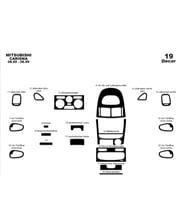 Meriç® Mitsubishi Carisma Ön Torpido Kaplama Maun 19 Parça 1995-1999 (Piano Black)