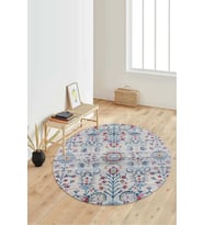 Dijital Baskılı Kaymaz Taban Yıkanabilir Yuvarlak Salon Halısı Koridor Halısı Paspas NDY-HT-753 (Çok Renkli)