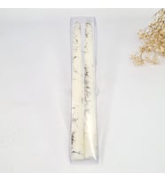 2Lİ RENKLİ ŞAMDAN MUMU 25x2 cm (Beyaz)
