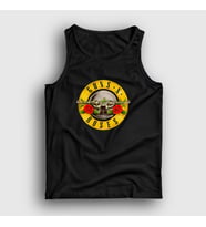 Presmono Unisex Beyaz Logo Guns N' Roses Atlet 58321tt (Siyah)