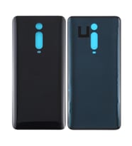 Xiaomi Mi 9T Logolu Pil Kapağı - Lens Hariç (Siyah)