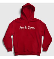 Presmono Unisex Beyaz Alice In Chains Kapüşonlu Sweatshirt 8263tt (Kırmızı)