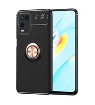Oppo A54 4G Kılıf Zore Ravel Yüzüklü Silikon Kılıf (Rose)