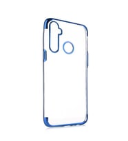 Realme 6İ Kılıf Zore Dört Köşeli Lazer Silikon Kılıf (Mavi)