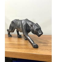 Dekoratif Kübik Leopar (Gümüş)