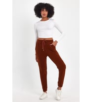 Kadın Rahat Kalıp Softech Polar Sweat Eşofman Altı SPR24EA97 (Taba)