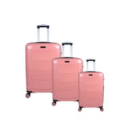 Bagacar Ultra Hafif Silikon 3lü Set Valiz Fıstık Yeşili+ETİKET HEDİYELİ! (Pembe)