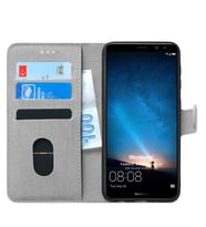 Huawei Mate 10 Lite Kılıf Fabric Book Wallet (Gri)
