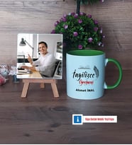 İngilizce Öğretmeni Fotoğraflı Dekoratif Taş, Kupa Bardak Beyaz Hediye (Model 14)
