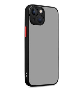 Vendas iPhone 14 Uyumlu ( iPhone 14 ) Mara Serisi Arkası Mat Renkli Hux Silikon Kılıf (Siyah)