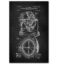 Cakapuzzle Pusula Patenti Görseli Puzzle Yapboz MDF (Ahşap) (1000 Parça)