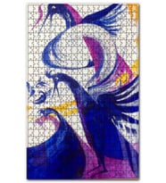 Cakapuzzle Turna Kuşları Çizim Görseli Puzzle Yapboz MDF (Ahşap) (255 Parça)