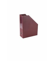 Magazinlik Deri Masa Üstü A4 Organizer File Holder Rainbow Vegan 9x23x30 cm (Bordo)