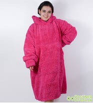 Welsoft Peluş Polar Giyilebilir Battaniye Pijama (Fuşya)