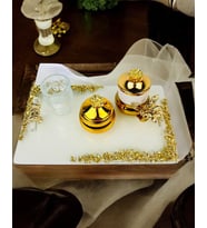 Spark Söz Damat Kahve Tepsisi (Mavi)