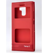 Huawei Honor 7 Kılıf Elite Kapaklı Kılıf (Kırmızı)