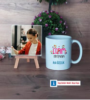Öğretmenler Günü Hediyesi Fotoğraflı Dekoratif Taş, Kupa Bardak Beyaz Hediye (Model 1)