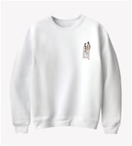 Kişiye Özel Fotoğraf Nakışlı Sweatshirt - Tarzınızı Özelleştirin! (Beyaz)