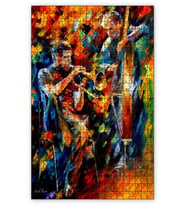 Cakapuzzle Çalgıcılar Yağlıboya Görseli Puzzle Yapboz MDF (Ahşap) (500 Parça)