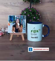 Fizik Öğretmeni Fotoğraflı Dekoratif Taş, Kupa Bardak Beyaz Hediye Öğretmenler Günü Hediyesi (Model 3)