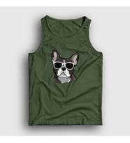 Presmono Unisex Sarı French Bulldog Köpek Atlet 401448tt (Haki)
