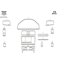 Meriç® Volvo XC 90 Ön Torpido Kaplama Maun 13 Parça 2002-2009 (Alüminyum)