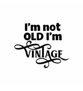 Im Not Old Im Vintage Araba Sticker siyah 16x13 CM (Siyah)