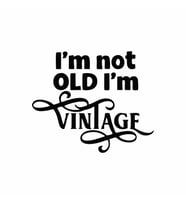Im Not Old Im Vintage Araba Sticker siyah 16x13 CM (Siyah)