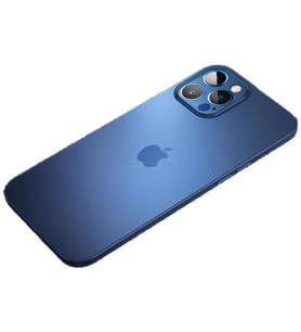 Uyumlu Model Apple iPhone 12 Pro Kılıf 0.3mm Ultra İnce Hayalet Yumuşak Kapak (Mavi)