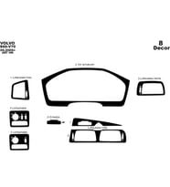 Meriç® Volvo S60 / V70 Ön Torpido Kaplama Maun 8 Parça 2005-2009 (Piano Black)