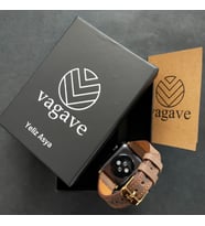 vagave Apple Watch Kadın Crazy Deri Kordon İsme Özel 3-4-5-6-7 / 38&40mm (Kahverengi)