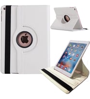 Apple iPad 5 Nesil / 6 Nesil / Air / Air 2 / Pro Uyumlu 9,7 inç Döner Standlı Tablet Kılıfı (Beyaz)