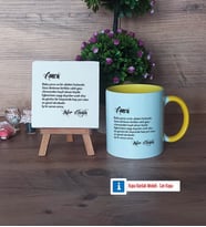 Amcaya Hediye Dekoratif Taş, Kupa Bardak Kırmızı Hediye (Model 6)