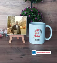 Yazı İşleri Müdürü Fotoğraflı Dekoratif Taş, Kupa Bardak Beyaz Hediye (Model 1)