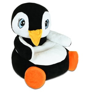 Özgüner Oyuncak Penguen Peluş Bebek Çocuk Koltuğu (Beyaz - Siyah - Turuncu)