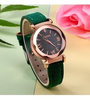 Gogoey Kadın Kol Saati Lüks Moda Şık Trend Bayan Takı Saat Siyah Rose Gold Doğum Günü Hediye (Yeşil)