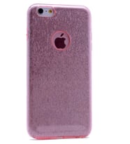 Uyumlu Model Apple iPhone 7 Plus Kılıf Simli Parlak Shining Kapak (Rose)